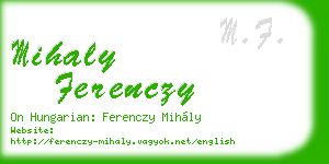 mihaly ferenczy business card